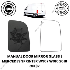 MANUAL DOOR MIRROR GLASS RIGHT O/S FOR MERCEDES SPRINTER W907 W910 2018+