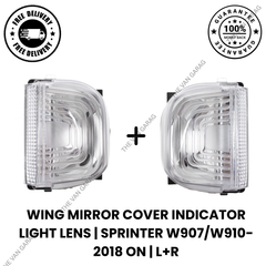Pair Of Mirror Indicator Light Lens Cover for Mercedes Sprinter W907 W910 2018+