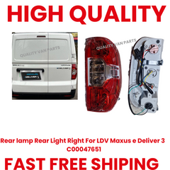 Rear lamp Rear Light Right For LDV Maxus e Deliver 3 C00047651