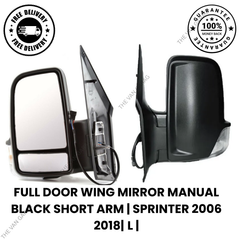 Wing Mirror Manual  Left Side Short Arm Fits Mercedes Sprinter 2006–2018 N/S