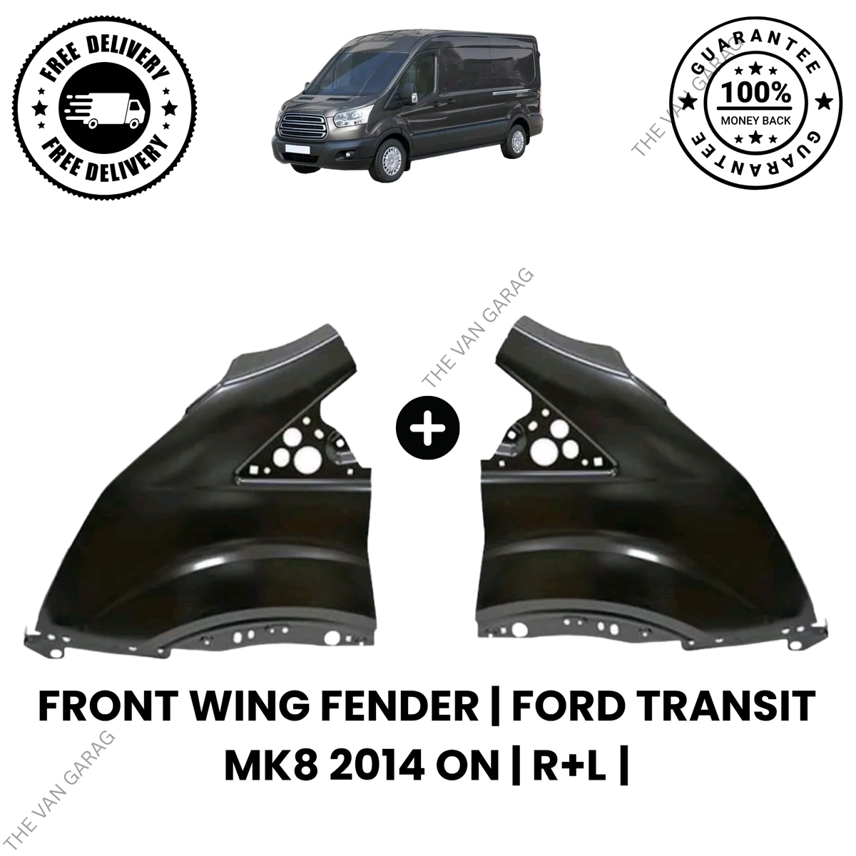 Front Fender Wing Panel Left + Right for Ford Transit MK8 2014 Onwards