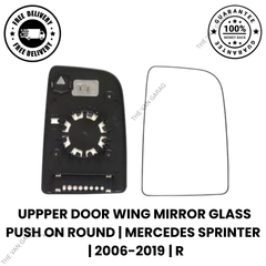 For Mercedes Sprinter 2006-2019 Upper Door Wing Mirror Glass Right Push On Round