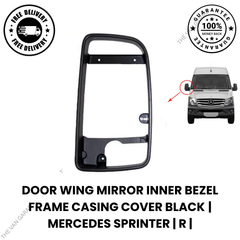 Door Wing Mirror Inner Bezel Frame Cover  Right Side (O/S) Black for Mercedes Sprinter